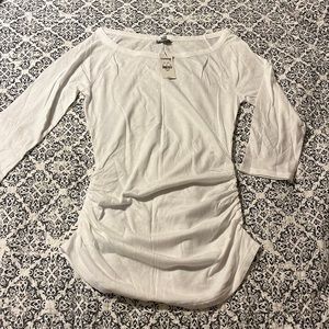 Express white 3/4 sleeve t shirt